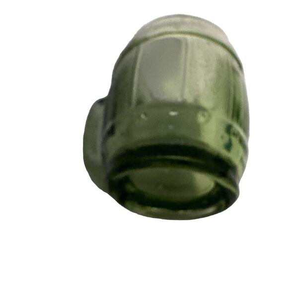 Green Glass Barrel‎ Mug Beer Stein Novelty Barware Drinking Glassware - Picture 3 of 7